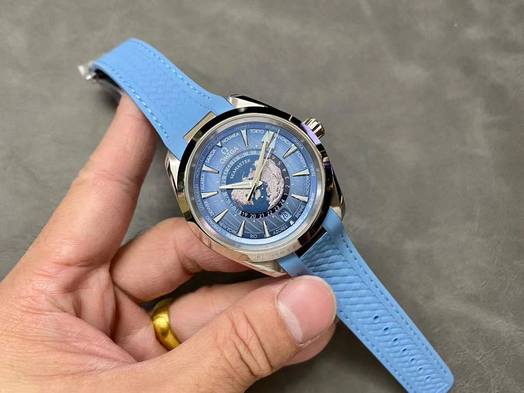 ComfortFit CBD Factory Omega Seamaster Aqua Terra Worldtimer 43mm “Summer Blue” （220.12.43.22.03.002）1:1 Super Clone – DD8938 Movement 245